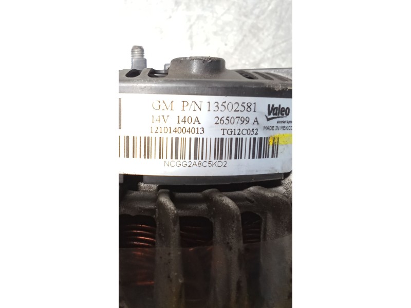 Recambio de alternador para opel insignia berlina 2.0 cdti cat referencia OEM IAM 2650799 140A 13502581