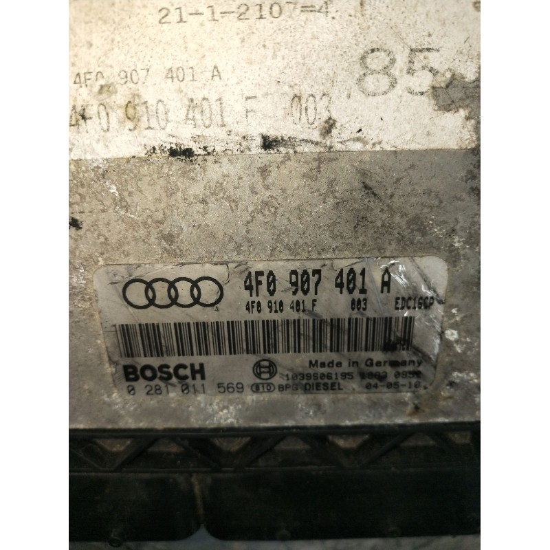 Recambio de centralita motor uce para audi a6 berlina (4f2) 3.0 tdi quattro (165kw) referencia OEM IAM 0281011569 4F0907401 1039
