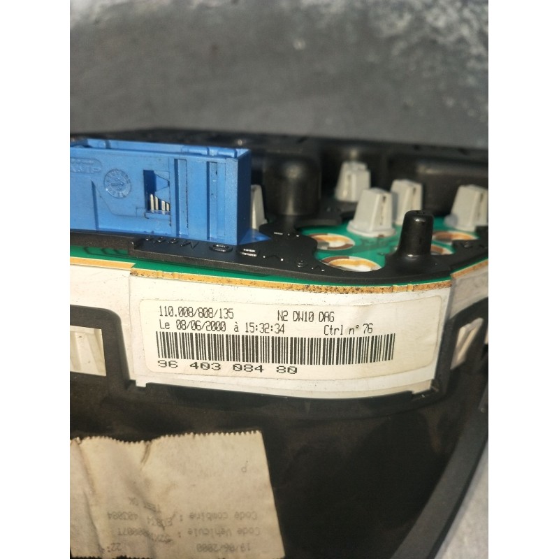 Recambio de cuadro instrumentos para peugeot 306 hatchback (7a, 7c, n3, n5) 2.0 hdi 90 referencia OEM IAM 9640308480  1100088081