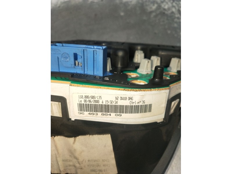 Recambio de cuadro instrumentos para peugeot 306 hatchback (7a, 7c, n3, n5) 2.0 hdi 90 referencia OEM IAM 9640308480  1100088081