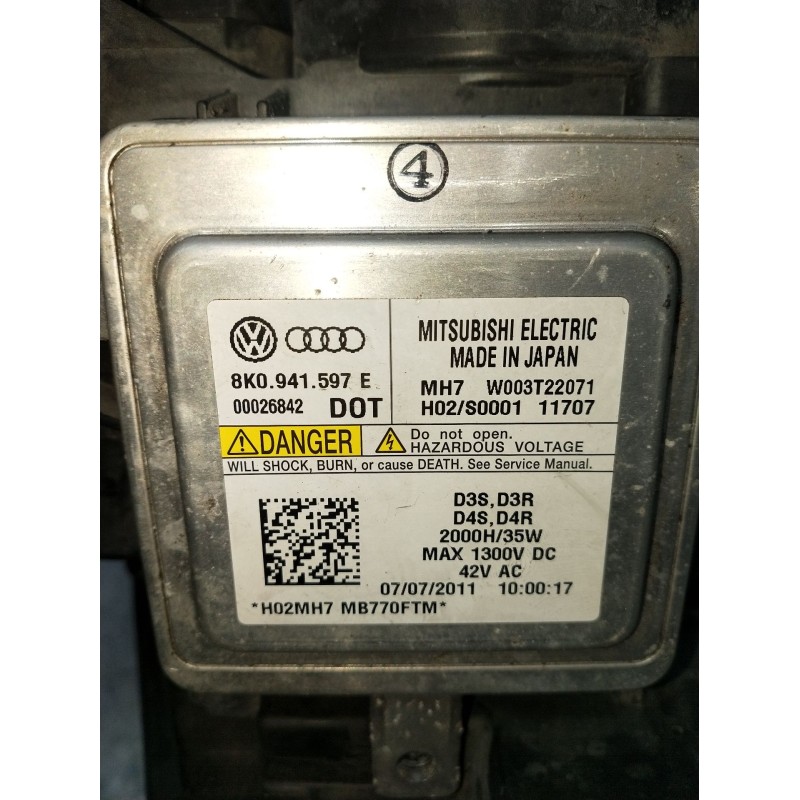 Recambio de faro izquierdo para audi a5 sportback (8t) 3.0 tdi (150kw) referencia OEM IAM 8K0941597E XENON 