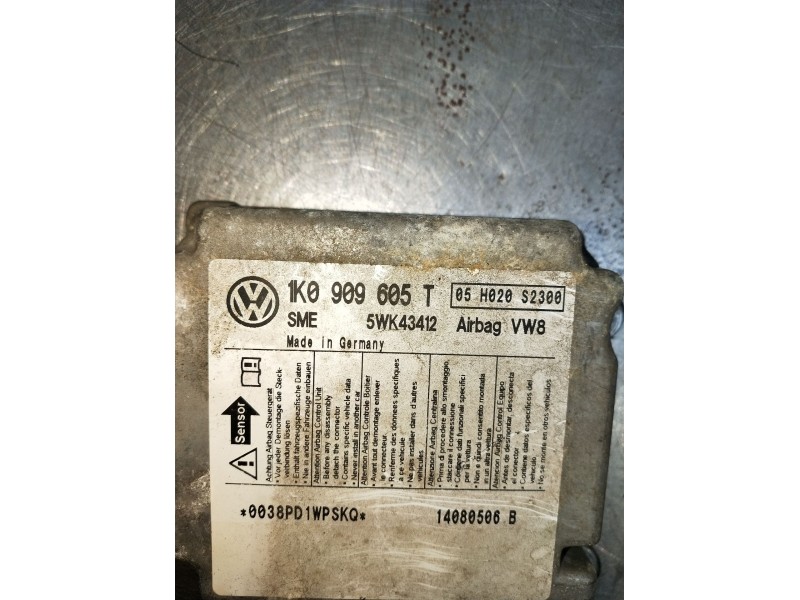 Recambio de kit airbag para volkswagen golf v (1k1) 1.9 tdi referencia OEM IAM 1K0909605T  
