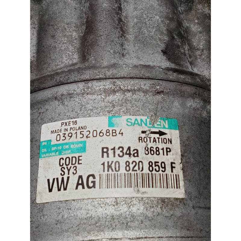Recambio de compresor aire acondicionado para volkswagen golf v (1k1) 1.9 tdi referencia OEM IAM 1K0820859F  