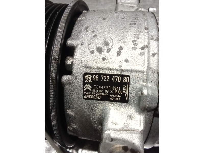 Recambio de compresor aire acondicionado para peugeot 208 active referencia OEM IAM 9672247080  