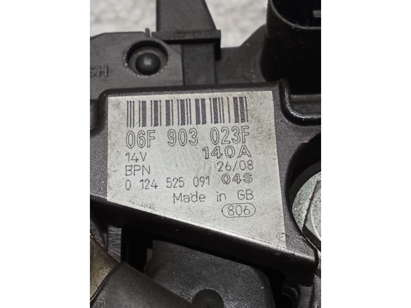 Recambio de alternador para volkswagen golf v (1k1) 1.9 tdi referencia OEM IAM 06F903023F 0124525091 140A