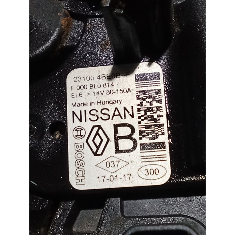 Recambio de alternador para nissan qashqai ii (j11, j11_) 1.2 dig-t referencia OEM IAM 231004BE0BF  150A