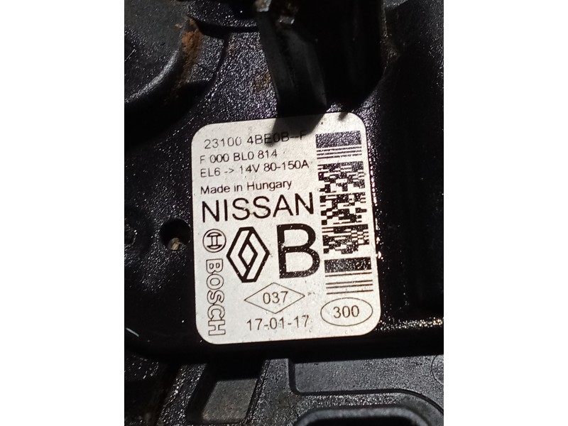 Recambio de alternador para nissan qashqai ii (j11, j11_) 1.2 dig-t referencia OEM IAM 231004BE0BF  150A