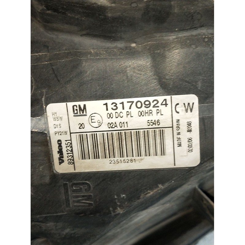 Recambio de faro izquierdo para opel vectra c berlina 3.0 v6 cdti cat (z 30 dt / ldh) referencia OEM IAM 13170924  