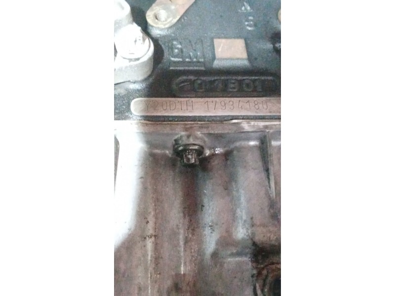 Recambio de motor completo para opel zafira a club referencia OEM IAM Y20DTH BOSCH 17934180