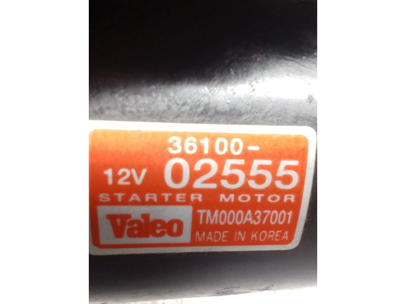 Recambio de motor arranque para kia picanto 1.1 ex referencia OEM IAM TM000A37001 3610002555 