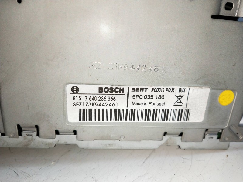 Recambio de sistema audio / radio cd para seat leon (1p1) reference referencia OEM IAM 5P0035186  