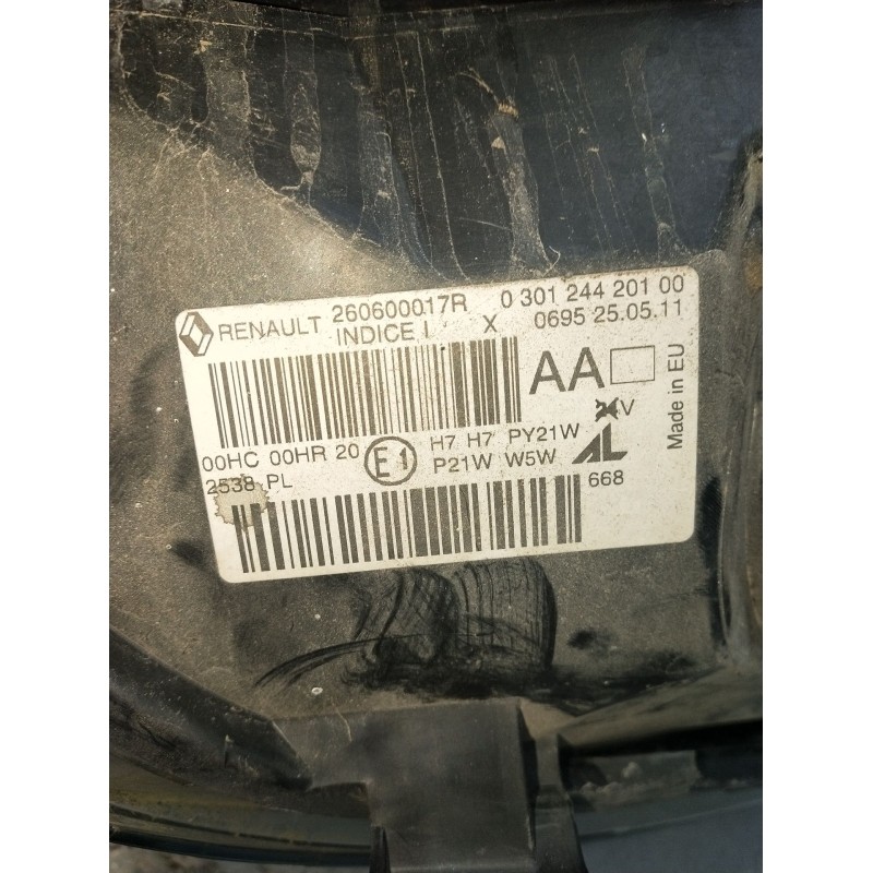 Recambio de faro izquierdo para renault megane iii hatchback (bz0/1_, b3_) 1.9 dci (bz0n, bz0j) referencia OEM IAM 030124420100 
