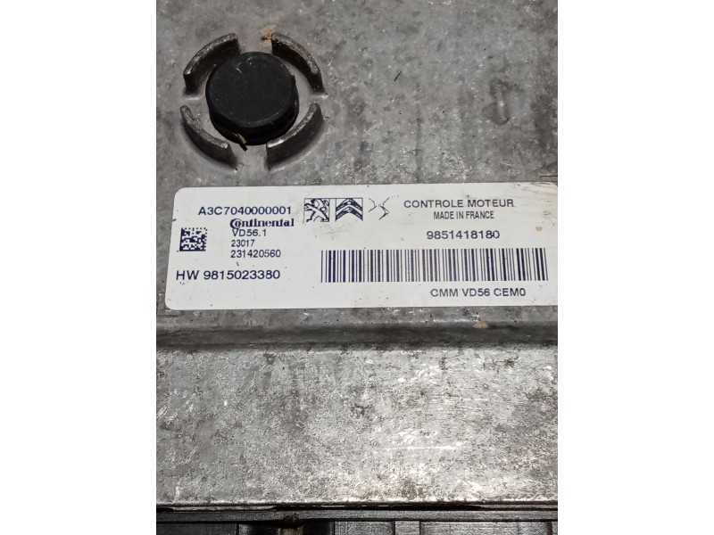 Recambio de centralita motor uce para peugeot 208 (p2) referencia OEM IAM A3C7040000001 9815023380 9851418180