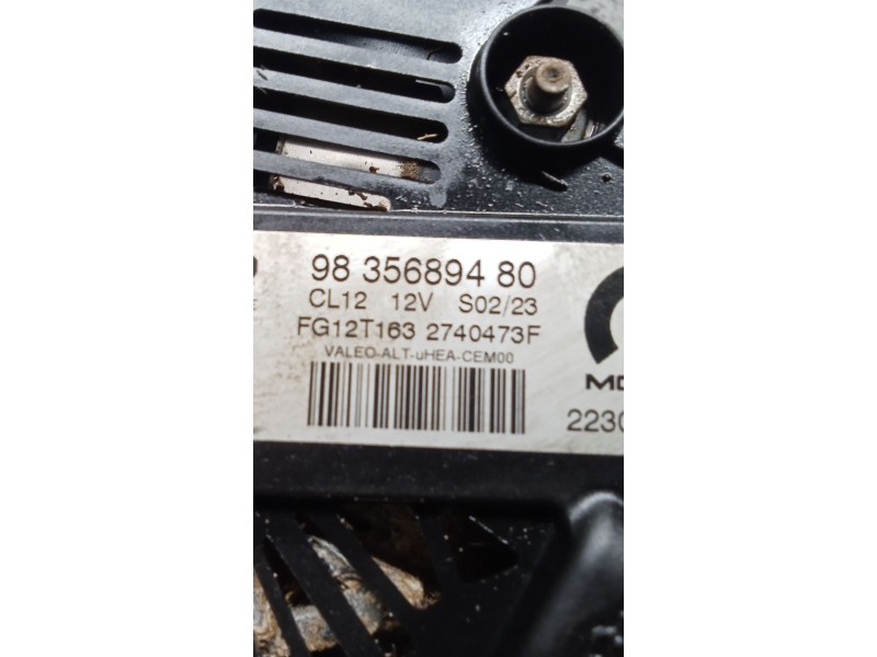 Recambio de alternador para peugeot 208 (p2) referencia OEM IAM 9835689480  