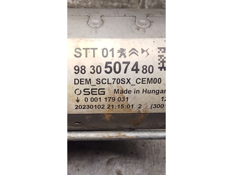 Recambio de motor arranque para peugeot 208 (p2) referencia OEM IAM 9830507480 0001179031 