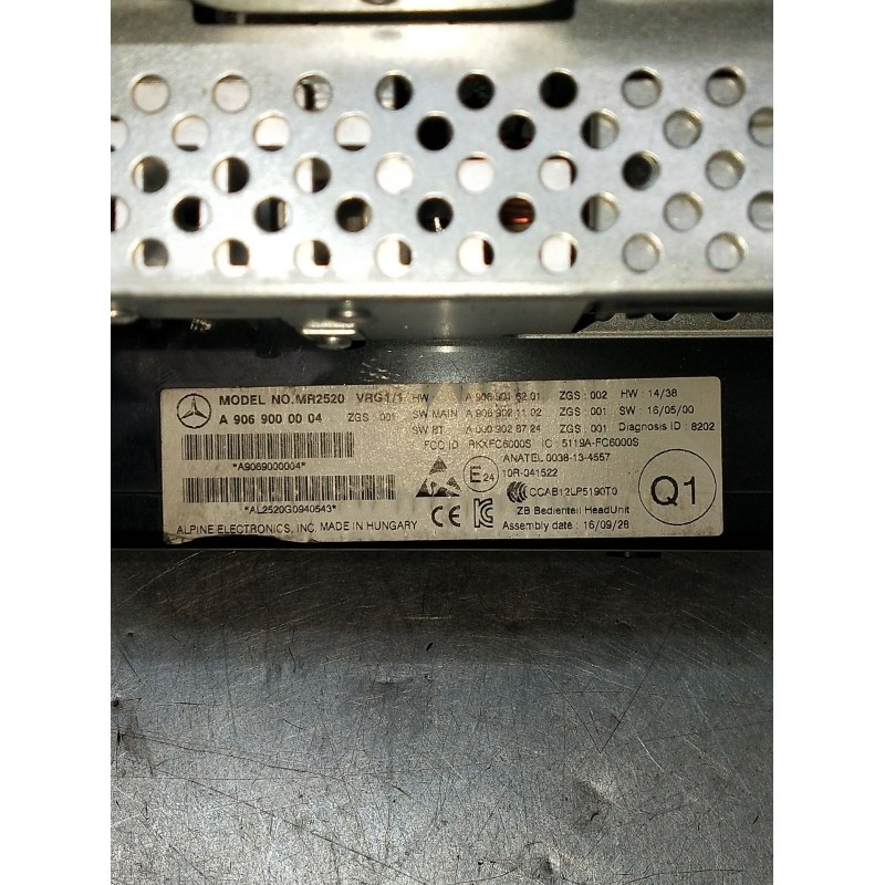 Recambio de sistema audio / radio cd para mercedes-benz sprinter 3,5-t furgoneta (b906) 314 cdi (906.631, 906.633, 906.635, 906.