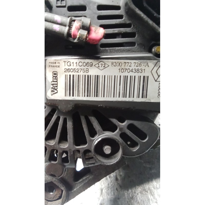 Recambio de alternador para renault megane ii (bm0/1_, cm0/1_) 1.5 dci (bm1e, cm1e) referencia OEM IAM TG11C069 2605275B 