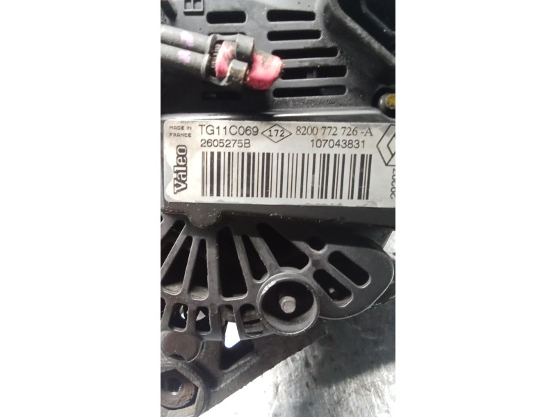 Recambio de alternador para renault megane ii (bm0/1_, cm0/1_) 1.5 dci (bm1e, cm1e) referencia OEM IAM TG11C069 2605275B 