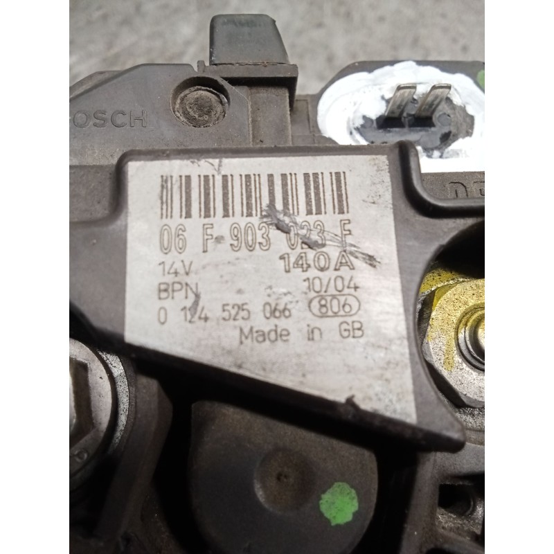 Recambio de alternador para volkswagen golf v berlina (1k1) 1.9 tdi referencia OEM IAM 06F903023F 0124525066 140A