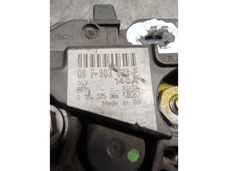 Recambio de alternador para volkswagen golf v berlina (1k1) 1.9 tdi referencia OEM IAM 06F903023F 0124525066 140A
