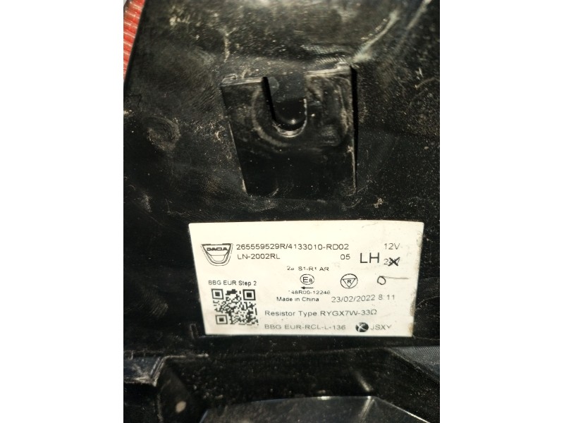 Recambio de piloto trasero izquierdo para dacia spring ev (b6m1) referencia OEM IAM LN2002RL 265559529R 4133010RD02