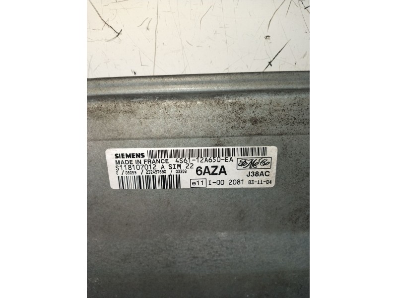 Recambio de centralita motor uce para ford fiesta v (jh_, jd_) 1.4 16v referencia OEM IAM 4S6112A650EA S118107012 232497890 2002