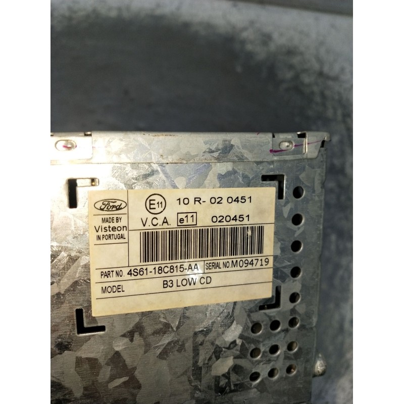 Recambio de sistema audio / radio cd para ford fiesta v (jh_, jd_) 1.4 16v referencia OEM IAM 10R020451 M094719 2002