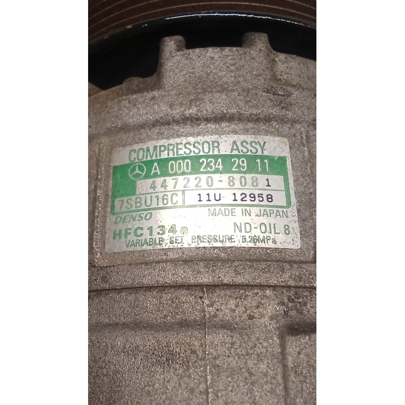 Recambio de compresor aire acondicionado para mercedes-benz clase clk (w208) coupe 200 (208.335) referencia OEM IAM A0002342911 