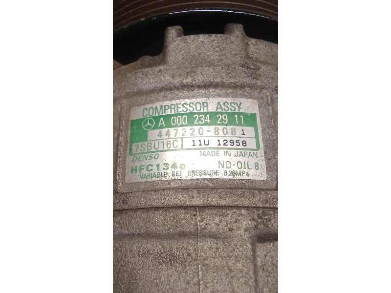 Recambio de compresor aire acondicionado para mercedes-benz clase clk (w208) coupe 200 (208.335) referencia OEM IAM A0002342911 