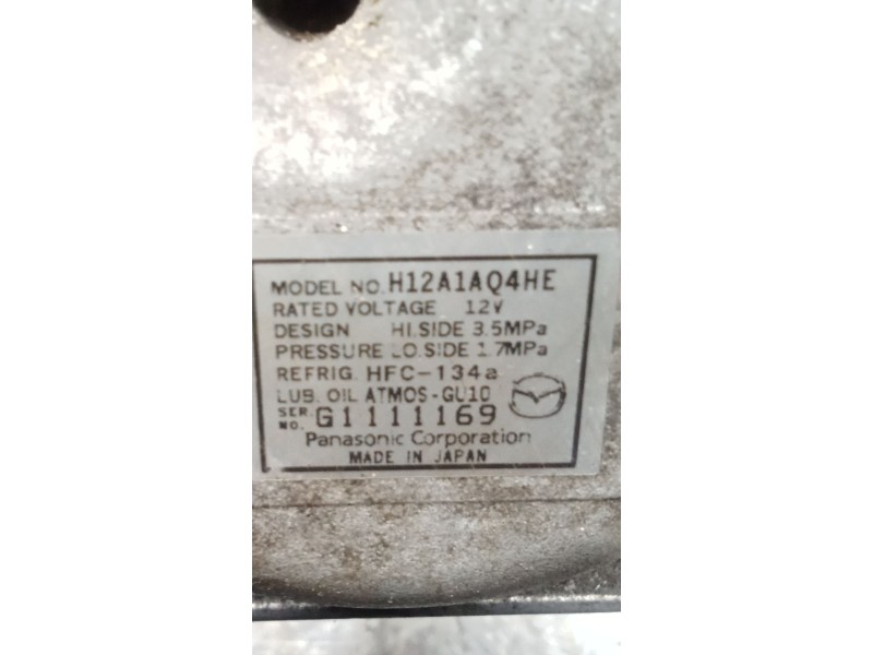 Recambio de compresor aire acondicionado para mazda 3 lim. (bl) luxury referencia OEM IAM H12A1AQ4HE  