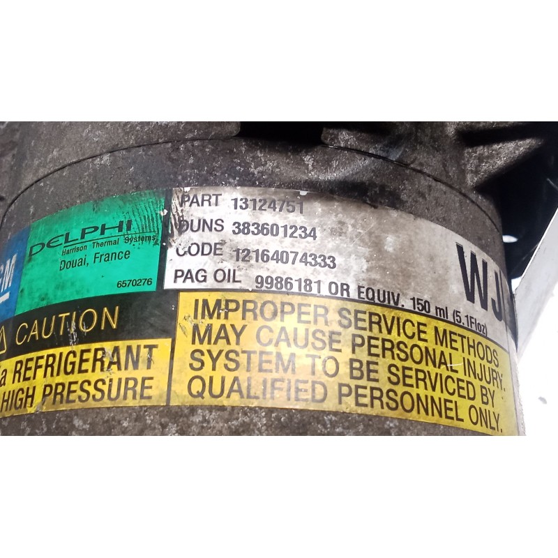 Recambio de compresor aire acondicionado para opel astra h caravan 1.7 16v cdti referencia OEM IAM 13124761  