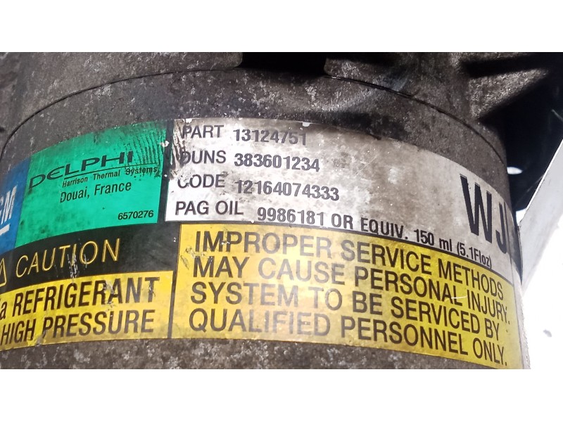 Recambio de compresor aire acondicionado para opel astra h caravan 1.7 16v cdti referencia OEM IAM 13124761  