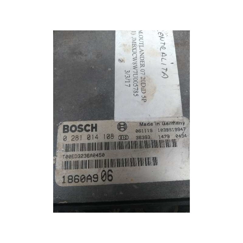 Recambio de centralita motor uce para mitsubishi outlander (cw0) 2.0 di-d intense referencia OEM IAM 0281014108 1860A906 
