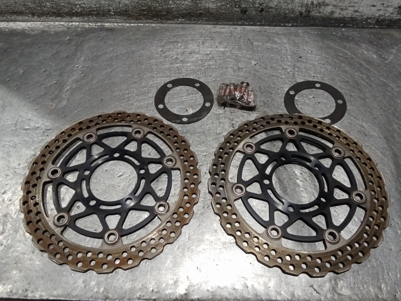 Recambio de disco freno delantero para kawasaki ninja zx-6 r/rr ninja zx-6r  (2007--) referencia OEM IAM   JUEGO DE DISCOS DELAN