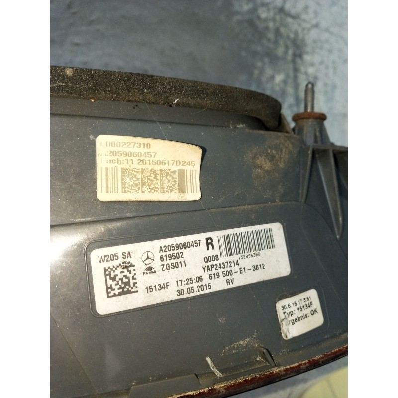 Recambio de piloto trasero derecho para mercedes-benz clase c (w205) c 400 4-matic (205.066) referencia OEM IAM A2059060457 6195