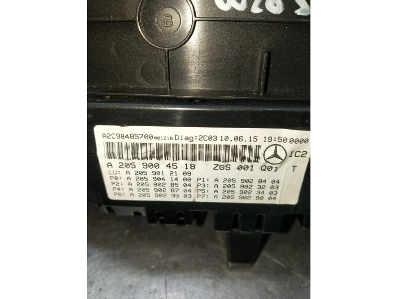 Recambio de cuadro instrumentos para mercedes-benz clase c (w205) c 400 4-matic (205.066) referencia OEM IAM A2059004518 ZGS001Q