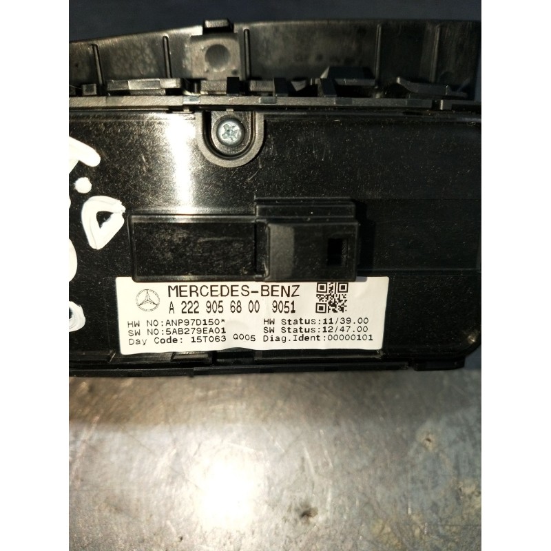 Recambio de mando elevalunas delantero izquierdo para mercedes-benz clase c (w205) c 400 4-matic (205.066) referencia OEM IAM A2