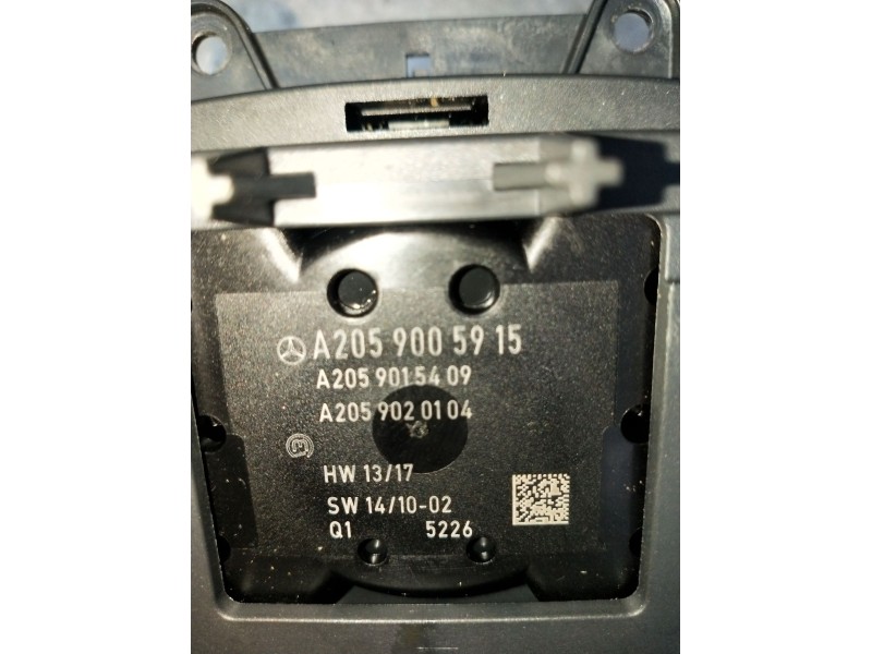 Recambio de mando multifuncion para mercedes-benz clase c (w205) c 400 4-matic (205.066) referencia OEM IAM A2059005915 A2059015