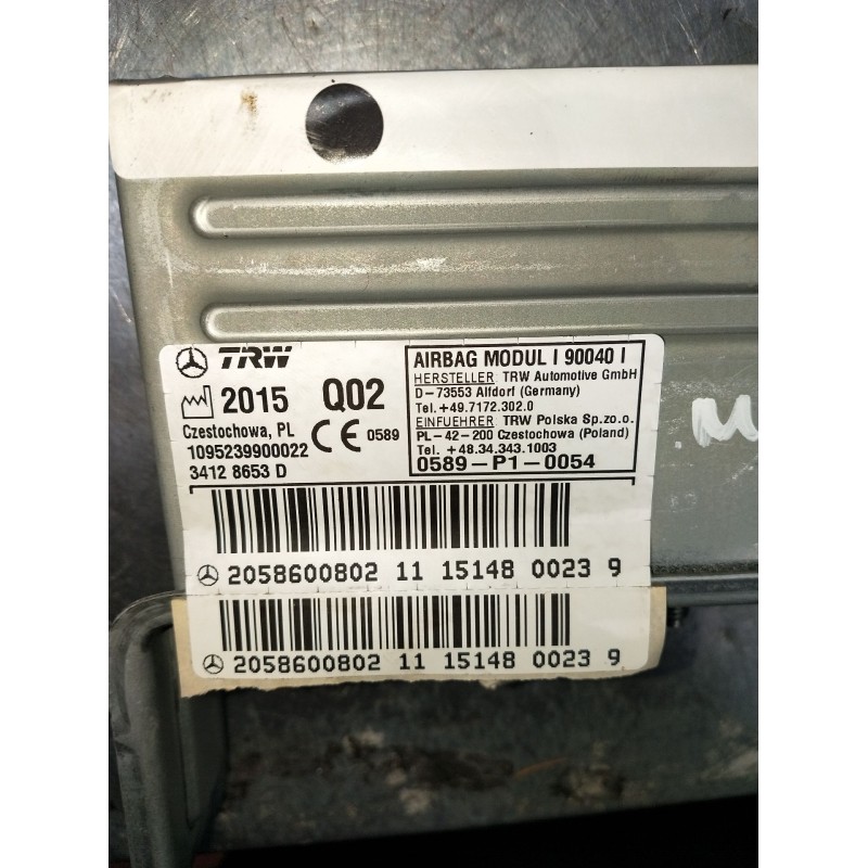 Recambio de airbag lateral izquierdo para mercedes-benz clase c (w205) c 400 4-matic (205.066) referencia OEM IAM 2058600802  11