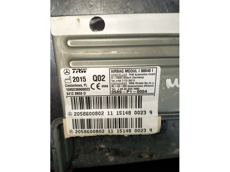 Recambio de airbag lateral izquierdo para mercedes-benz clase c (w205) c 400 4-matic (205.066) referencia OEM IAM 2058600802  11