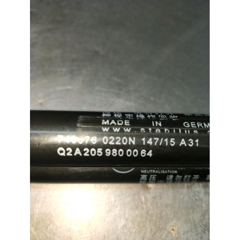 Recambio de amortiguadores capo para mercedes-benz clase c (w205) c 400 4-matic (205.066) referencia OEM IAM A2059800064  