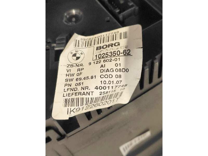 Recambio de cuadro instrumentos para bmw serie 3 berlina (e90) 318d referencia OEM IAM 102535062  62109316127