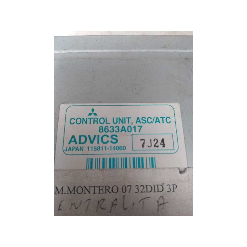 Recambio de modulo electronico para mitsubishi montero (v80/v90) 3.2 di-d intense (3-ptas.) referencia OEM IAM 8633A017 11581114