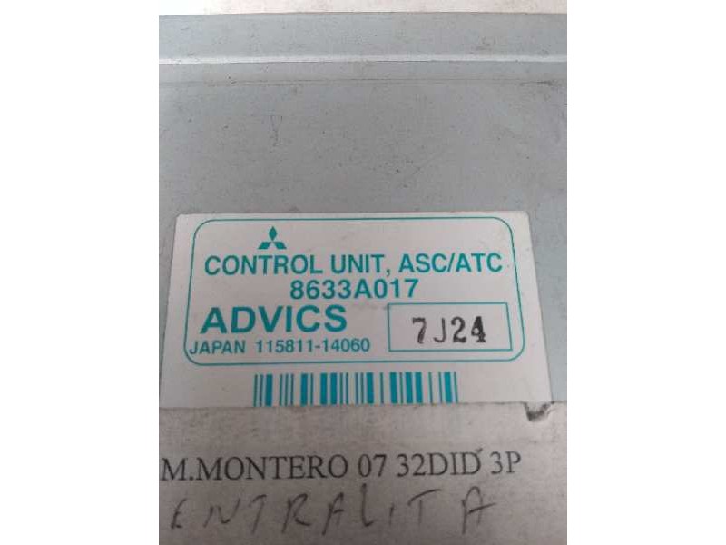 Recambio de modulo electronico para mitsubishi montero (v80/v90) 3.2 di-d intense (3-ptas.) referencia OEM IAM 8633A017 11581114