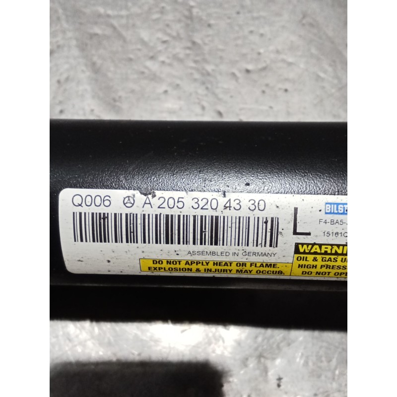 Recambio de amortiguador trasero izquierdo para mercedes-benz clase c (w205) c 400 4-matic (205.066) referencia OEM IAM A2053204