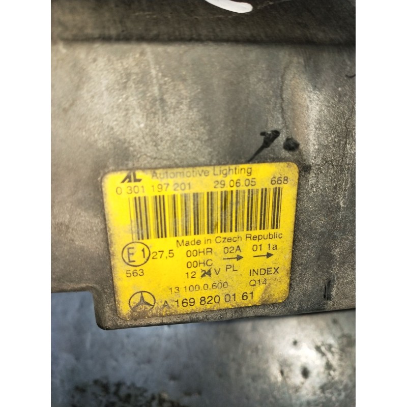 Recambio de faro izquierdo para mercedes-benz clase a (w169) a 200 cdi (169.008, 169.308) referencia OEM IAM A1698200161 0301197
