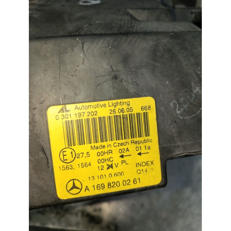 Recambio de faro derecho para mercedes-benz clase a (w169) a 200 cdi (169.008, 169.308) referencia OEM IAM A1698200261 030119720