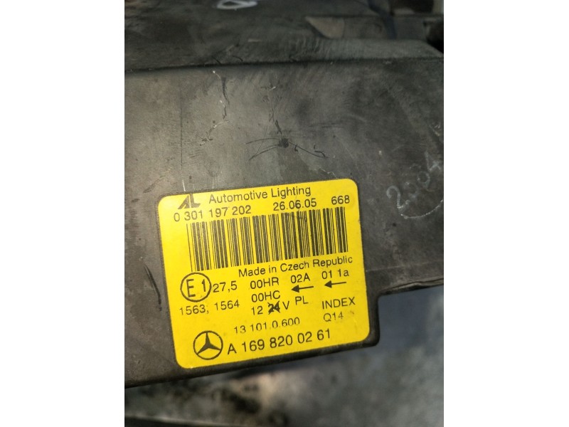 Recambio de faro derecho para mercedes-benz clase a (w169) a 200 cdi (169.008, 169.308) referencia OEM IAM A1698200261 030119720