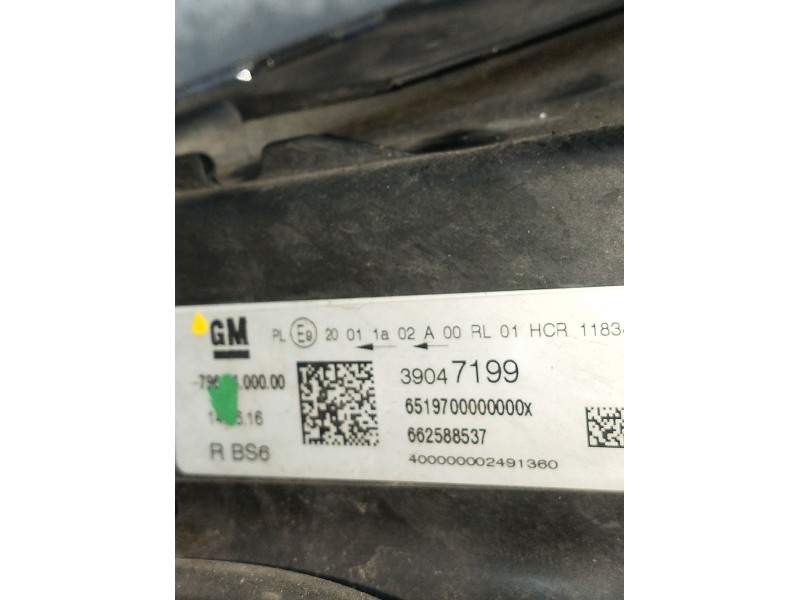 Recambio de faro derecho para opel astra k (b16) 1.6 cdti (68) referencia OEM IAM 39047199 662588537 