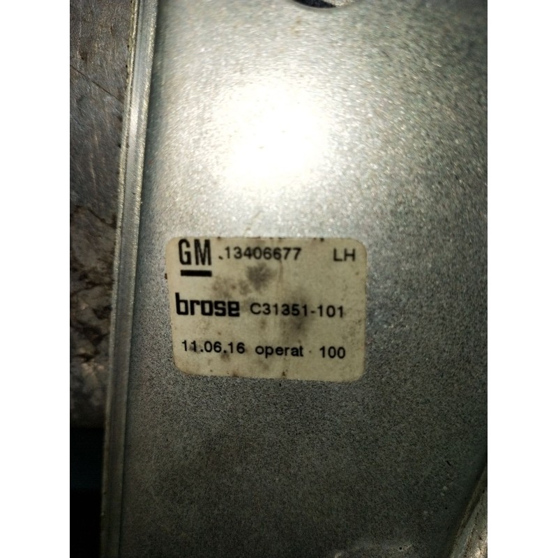 Recambio de elevalunas trasero izquierdo para opel astra k (b16) 1.6 cdti (68) referencia OEM IAM 13406677 5P 